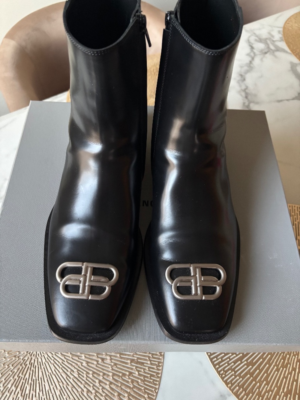 Men’s black  Balenciaga BB Rim bootie size 44 us 11